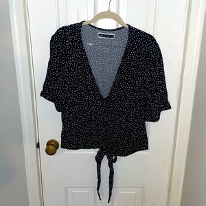 Abercrombie Tie-Front Floral Top